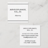 Eenvoudige, minimalistische visitekaart vierkante visitekaartje (Voorkant / Achterkant)