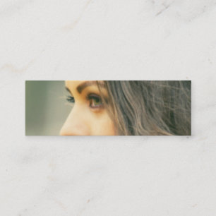 eenvoudige minimalistische voeg uw foto haarstylis mini visitekaartje