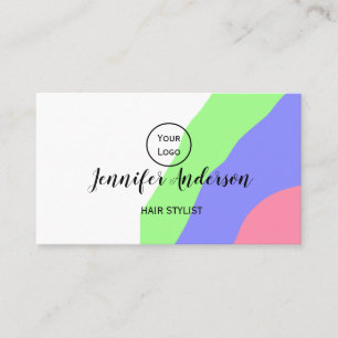 eenvoudige minimalistische voeg uw logo tekst kapp visitekaartje