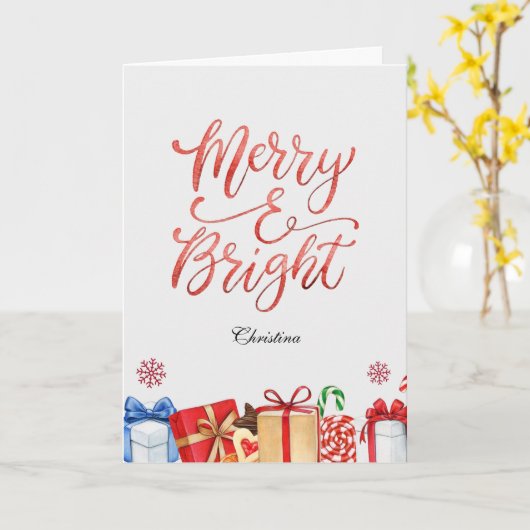 Eenvoudige minimalistische vrolijke en heldere ker kaart (Gele Bloem)