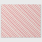 Eenvoudige minimalistische vrolijke kerst van fami cadeaupapier (Vlak)