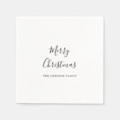 Eenvoudige minimalistische vrolijke kerstservetten servet (Voorkant)