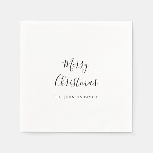 Eenvoudige minimalistische vrolijke kerstservetten servet (Voorkant)