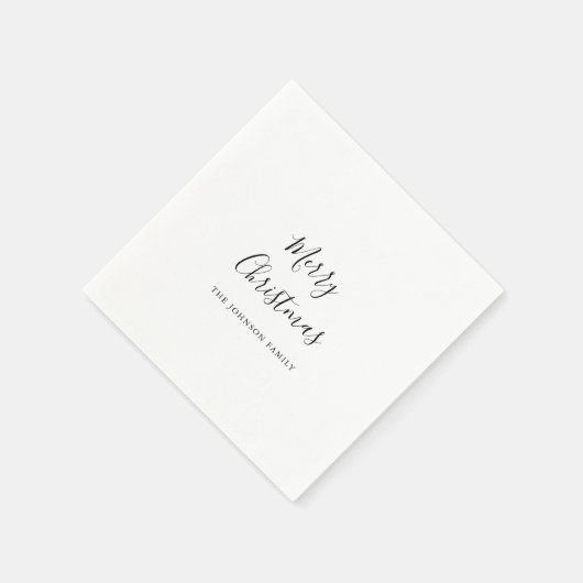 Eenvoudige minimalistische vrolijke kerstservetten servet (Hoek)