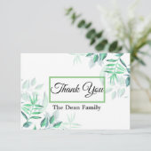 Eenvoudige minimalistische Waterverf Sympathie Gre Bedankkaart (Staand voorkant)
