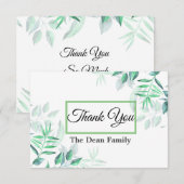 Eenvoudige minimalistische Waterverf Sympathie Gre Bedankkaart (Voorkant / Achterkant)