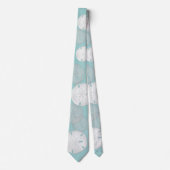 Eenvoudige minimalistische Waterverf Turquoise Blu Stropdas (Voorkant)