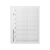 Eenvoudige minimalistische weekplanner notitieblok (Linkerzijde)