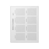 Eenvoudige minimalistische weekplanner notitieblok (Linkerzijde)