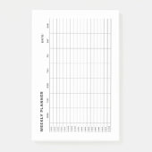 Eenvoudige minimalistische weekplanner post-it® notes (Voorkant)