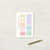Eenvoudige minimalistische weekplanner post-it® notes (Op bureau)