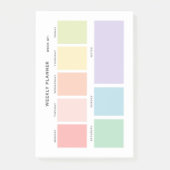 Eenvoudige minimalistische weekplanner post-it® notes (Voorkant)