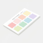 Eenvoudige minimalistische weekplanner post-it® notes (Schuin)