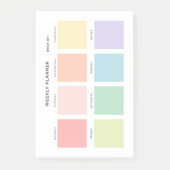 Eenvoudige minimalistische weekplanner post-it® notes (Voorkant)