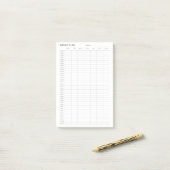Eenvoudige Minimalistische Wekelijkse Planner en T Post-it® Notes (Op bureau)