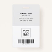 Eenvoudige minimalistische werknemer-ID Badge (Achterkant)
