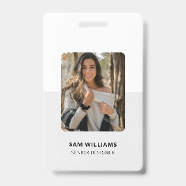 Eenvoudige Minimalistische Werknemers-ID Badge