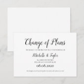 Eenvoudige minimalistische wijziging van de planen notitiekaartje (Voorkant / Achterkant)