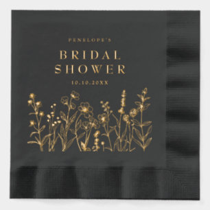 Eenvoudige minimalistische Wildflower Vrijgezellen Folie Servetten