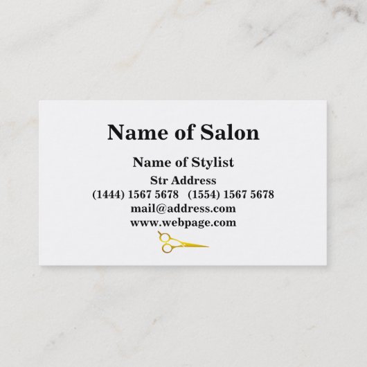 Eenvoudige minimalistische winkelwinkel visitekaartje (Achterkant)