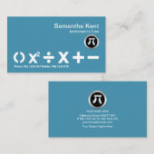 Eenvoudige Minimalistische Wit BODMAS-Wiskunde Sym Visitekaartje (Voorkant / Achterkant)