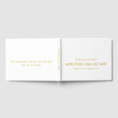 Eenvoudige minimalistische witgouden viering van h gastenboek (Volledig)