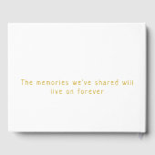 Eenvoudige minimalistische witgouden viering van h gastenboek (Achterkant)