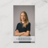 Eenvoudige minimalistische witte professionele aan visitekaartje (Voorkant)