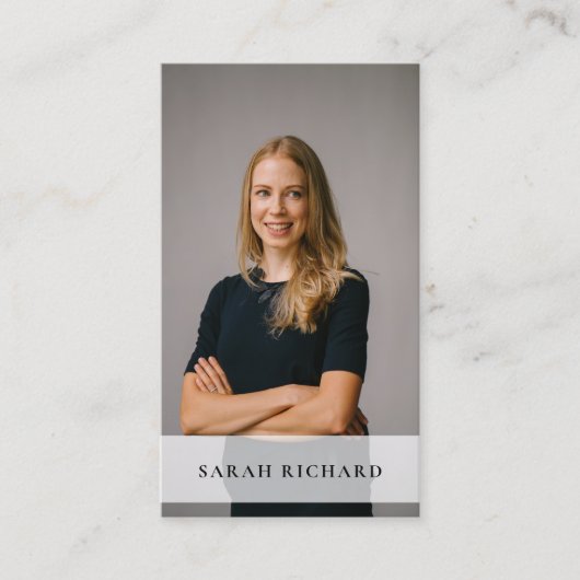 Eenvoudige minimalistische witte professionele aan visitekaartje (Voorkant)