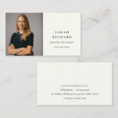 Eenvoudige minimalistische witte professionele aan visitekaartje (Voorkant / Achterkant)