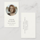 Eenvoudige minimalistische witte professionele aan visitekaartje (Voorkant / Achterkant)