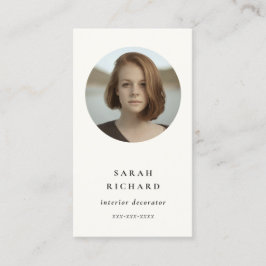 Eenvoudige minimalistische witte professionele aan visitekaartje