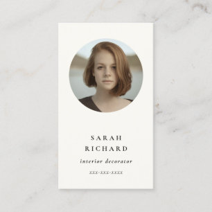 Eenvoudige minimalistische witte professionele aan visitekaartje