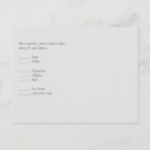 Eenvoudige minimalistische witte RSVP-bruiloft Briefkaart (Achterkant)