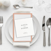 Eenvoudige, minimalistische witte zwarte bruine br servet