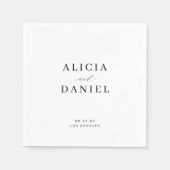 Eenvoudige, minimalistische witte zwarte bruine br servet (Voorkant)