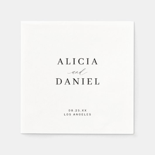 Eenvoudige, minimalistische witte zwarte bruine br servet (Voorkant)