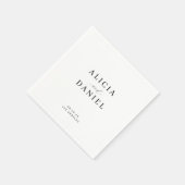 Eenvoudige, minimalistische witte zwarte bruine br servet (Hoek)