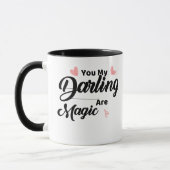 Eenvoudige minimalistische You My Darling zijn mag Mok (Links)