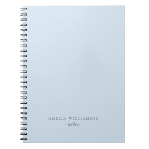 Eenvoudige Minimalistische Zachte Blauwe Gepersona Notitieboek