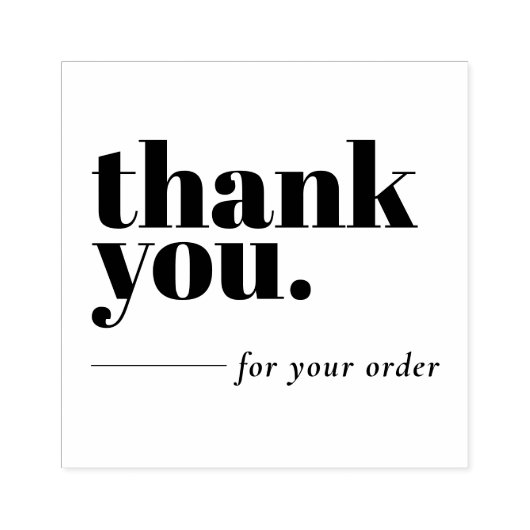 Eenvoudige minimalistische zakelijke klant - Harte Rubberstempel (Afrduk)