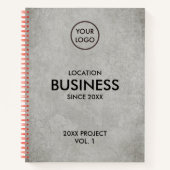 Eenvoudige minimalistische zakelijke Logo Abstract Notitieboek (Voorkant)