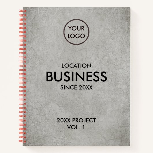 Eenvoudige minimalistische zakelijke Logo Abstract Notitieboek (Voorkant)