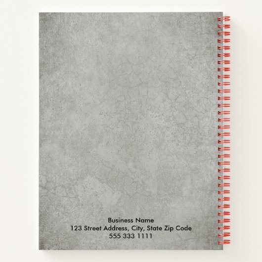 Eenvoudige minimalistische zakelijke Logo Abstract Notitieboek (Achterkant)