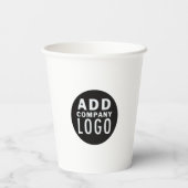 Eenvoudige minimalistische zakelijke Logo Professi Papieren Bekers (Achterkant)