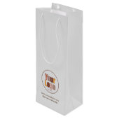 Eenvoudige minimalistische zakelijke Logo Wijn Cadeautas (Achterkant Gekanteld)