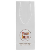 Eenvoudige minimalistische zakelijke Logo Wijn Cadeautas (Achterkant)