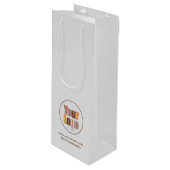 Eenvoudige minimalistische zakelijke Logo Wijn Cadeautas (Voorkant Gekanteld)