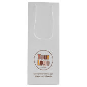 Eenvoudige minimalistische zakelijke Logo Wijn Cadeautas (Voorkant)