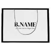 Eenvoudige minimalistische zakelijke promotionele groot cadeauzakje (Voorkant)